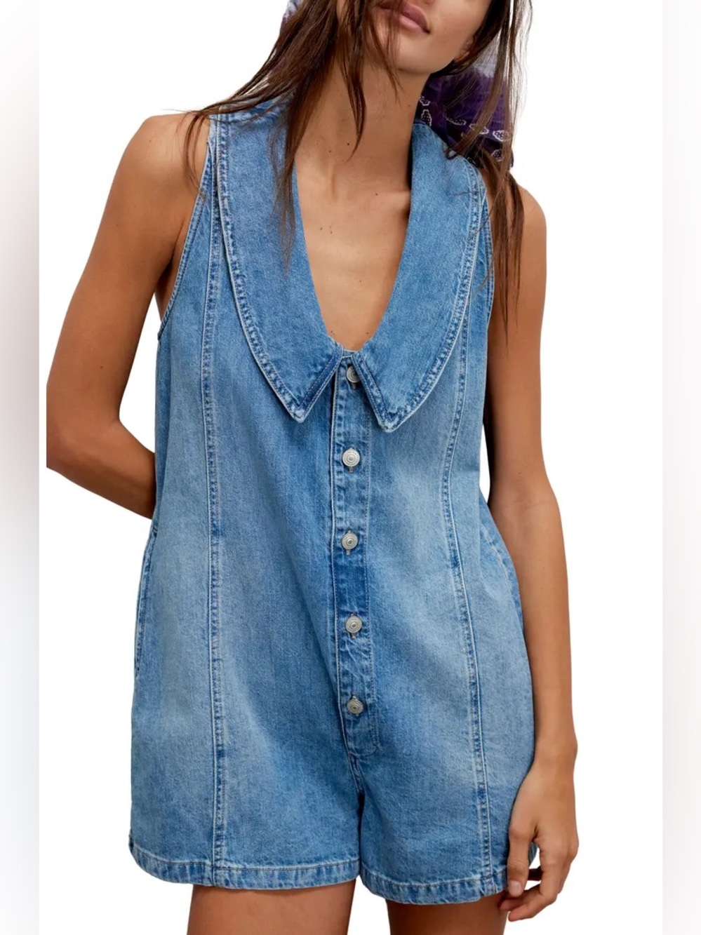 FREE PEOPLE Dover Playsuit Candy Romper
